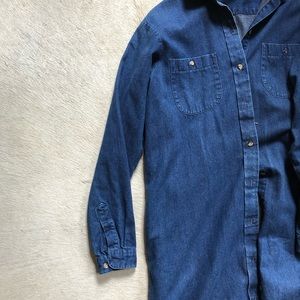 L.L. Bean Denim Button Down Shirt Dress